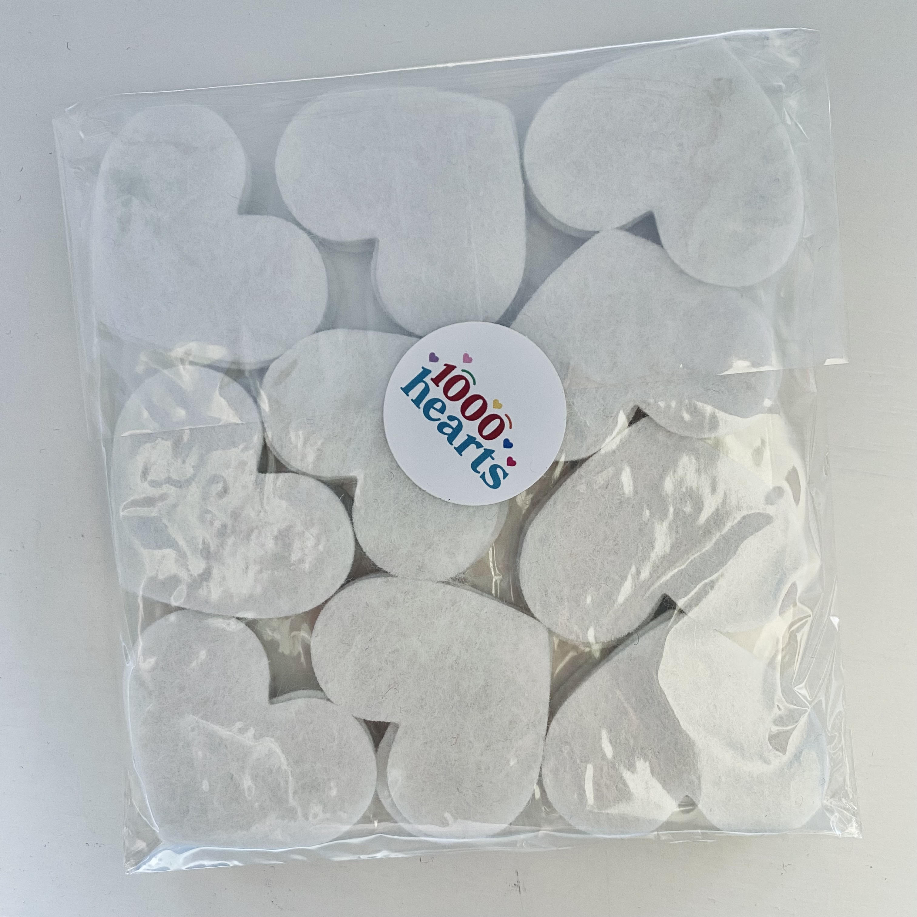 Pre-Cut Hearts (50) - Single Colour