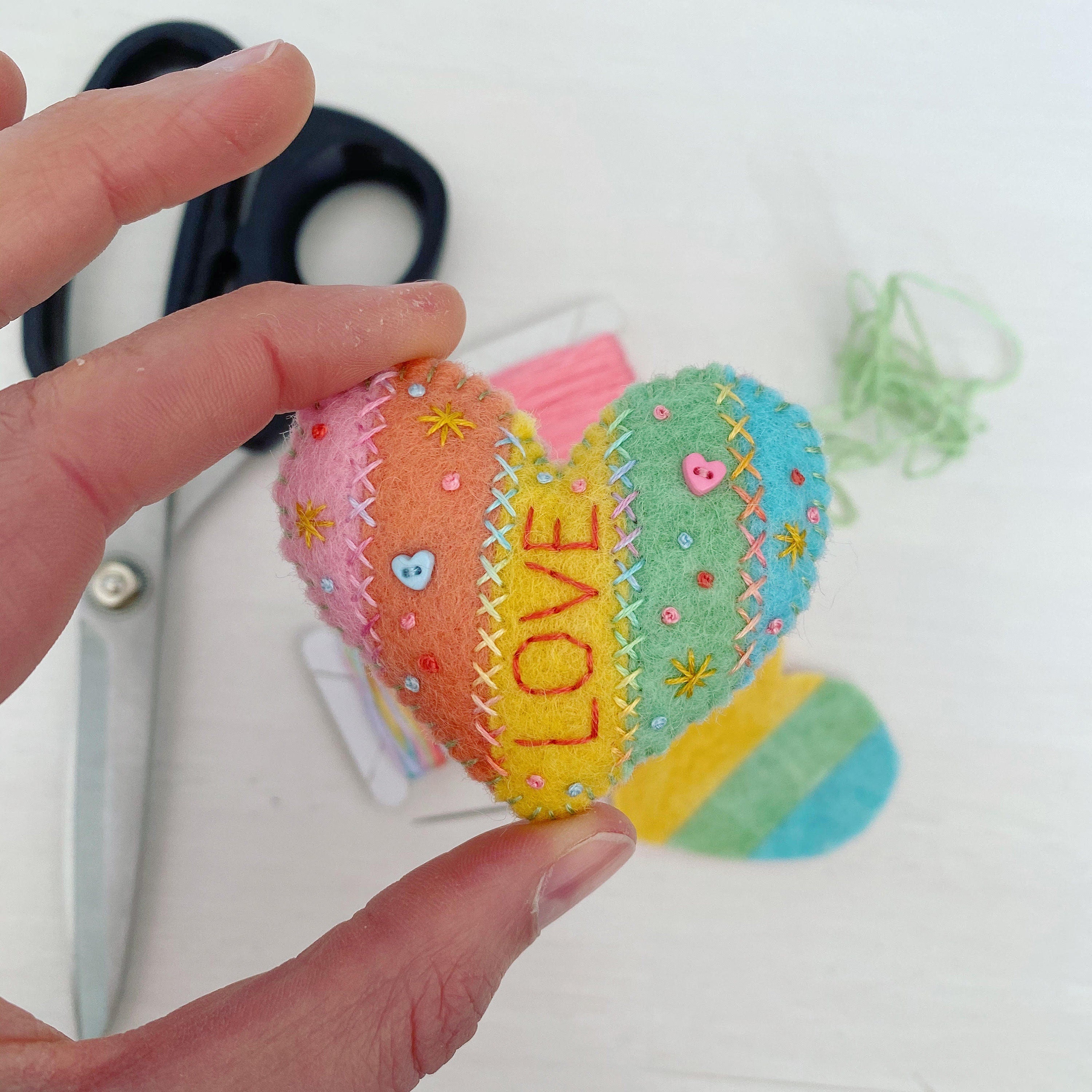 Instructions - Stripey Heart