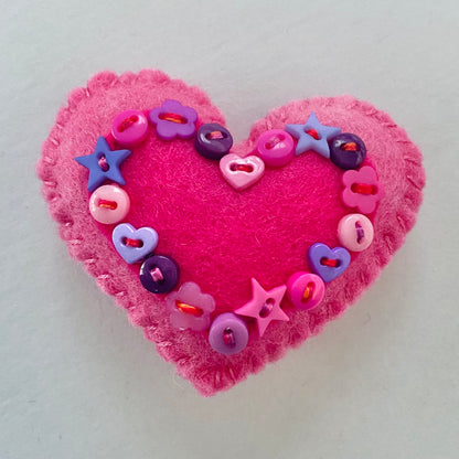 Pocket Heart - Embellished (6cm)