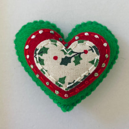 Pocket Heart - Embellished CHRISTMAS
