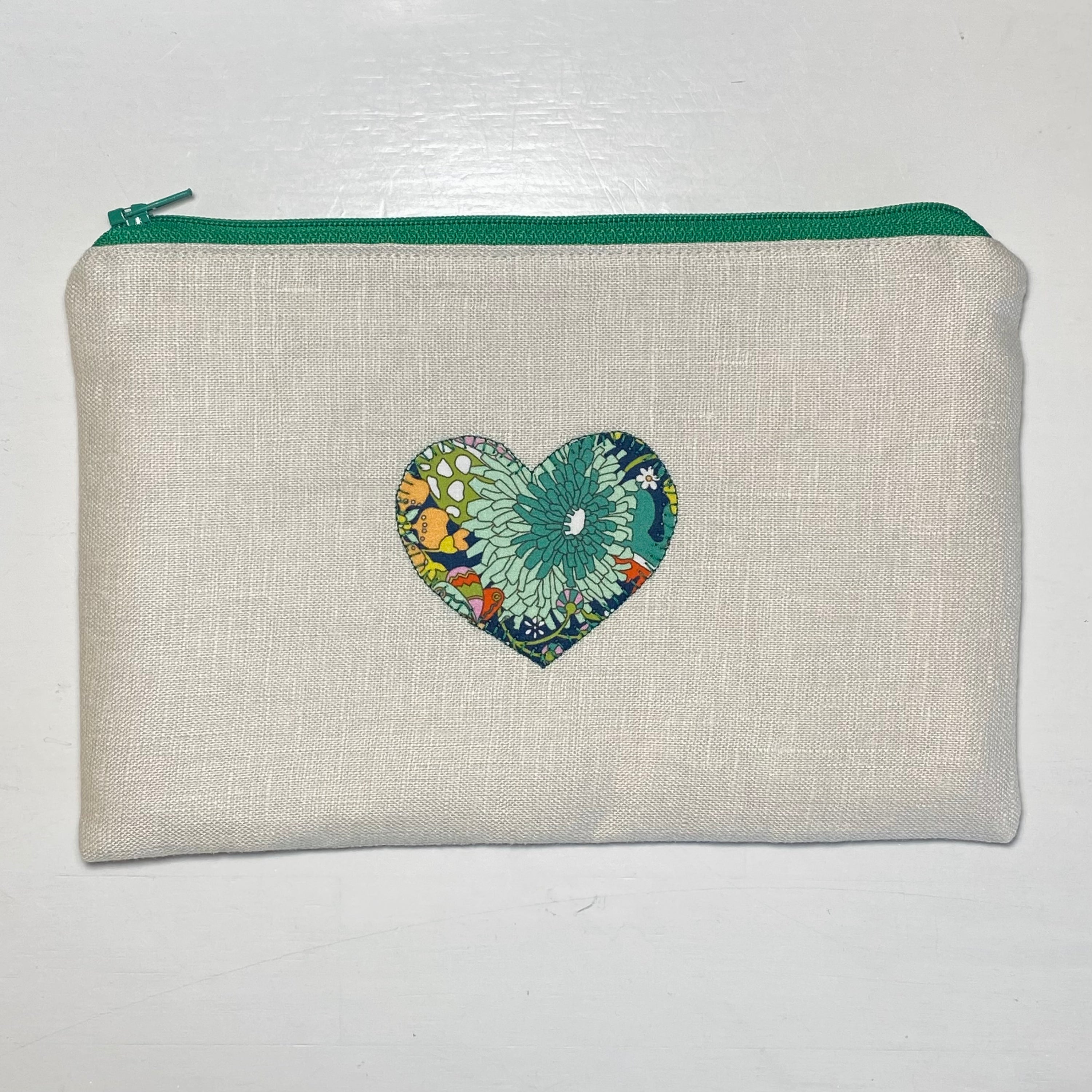 Pouch with Appliqued Heart