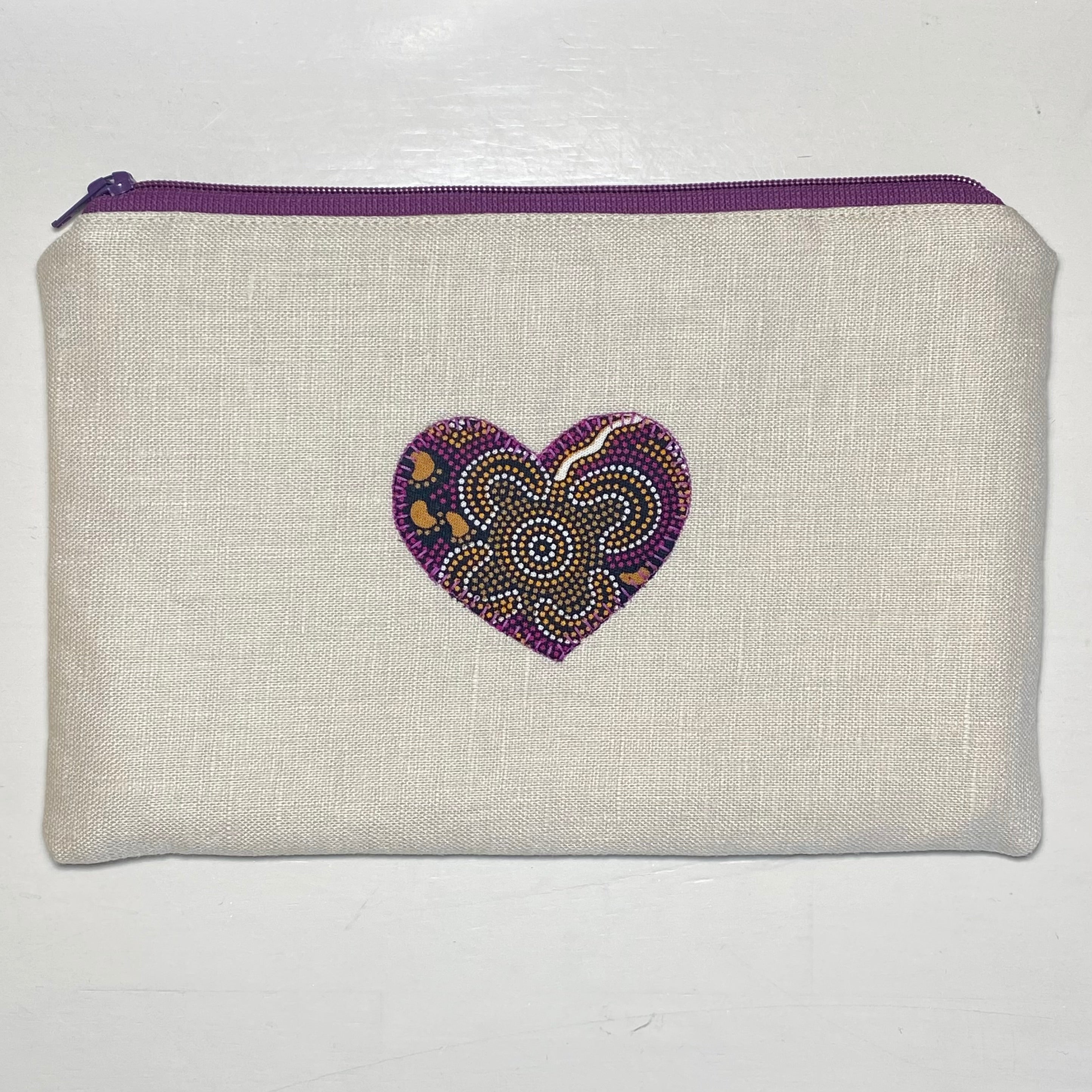 Pouch with Appliqued Heart