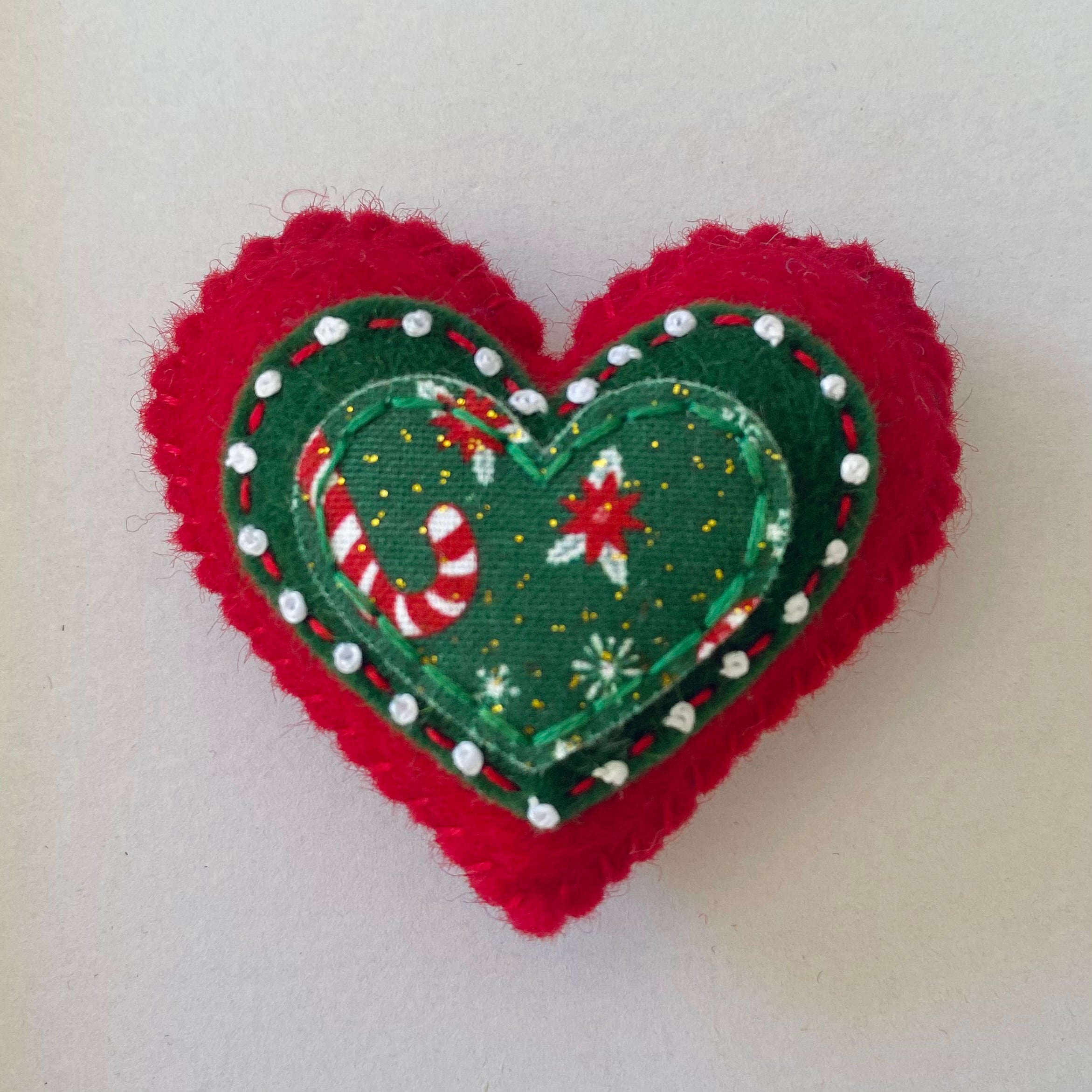 Pocket Heart - Embellished CHRISTMAS