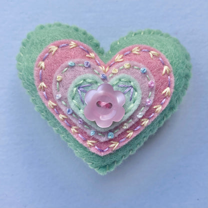 Pocket Heart - Embellished (6cm)