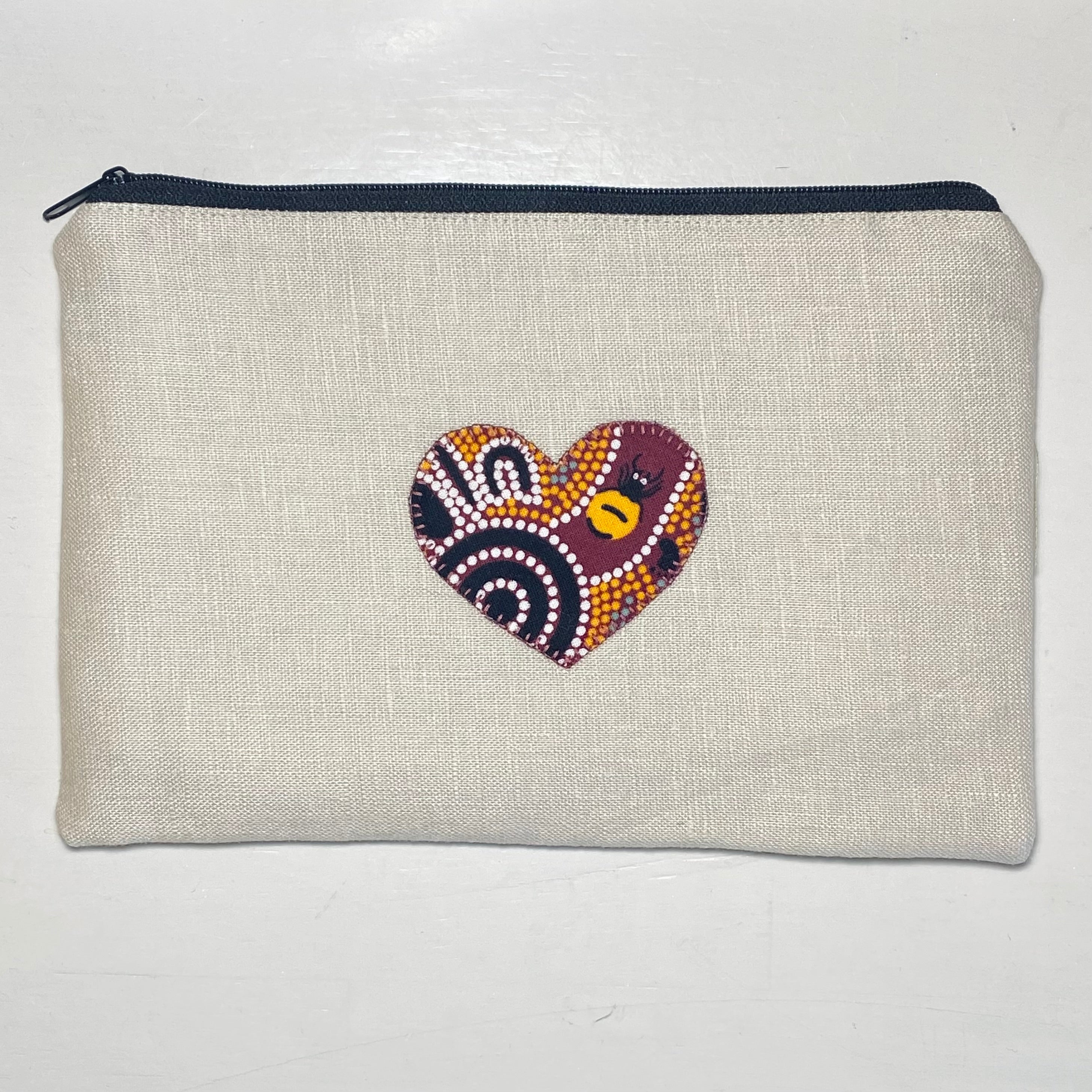 Pouch with Appliqued Heart