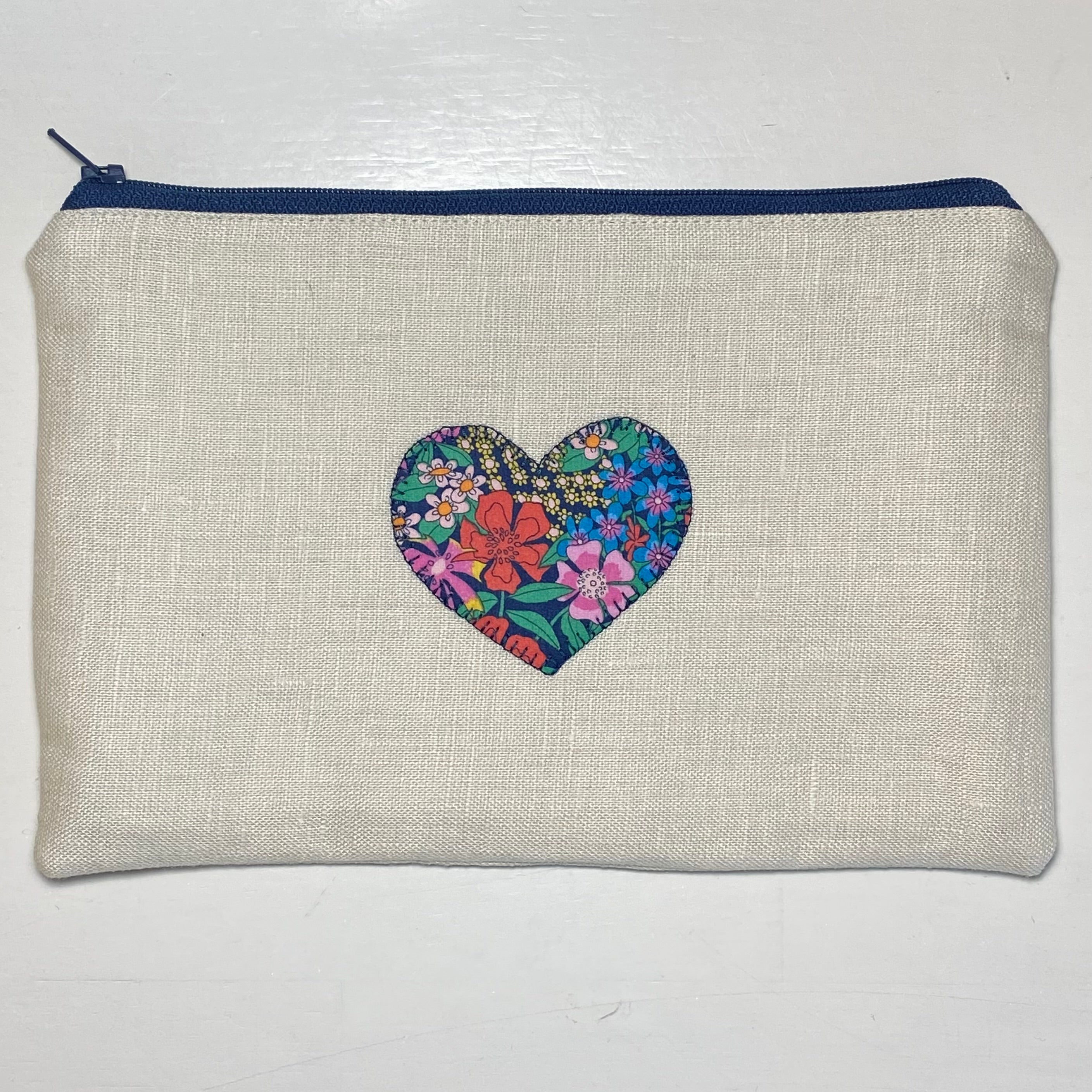 Pouch with Appliqued Heart