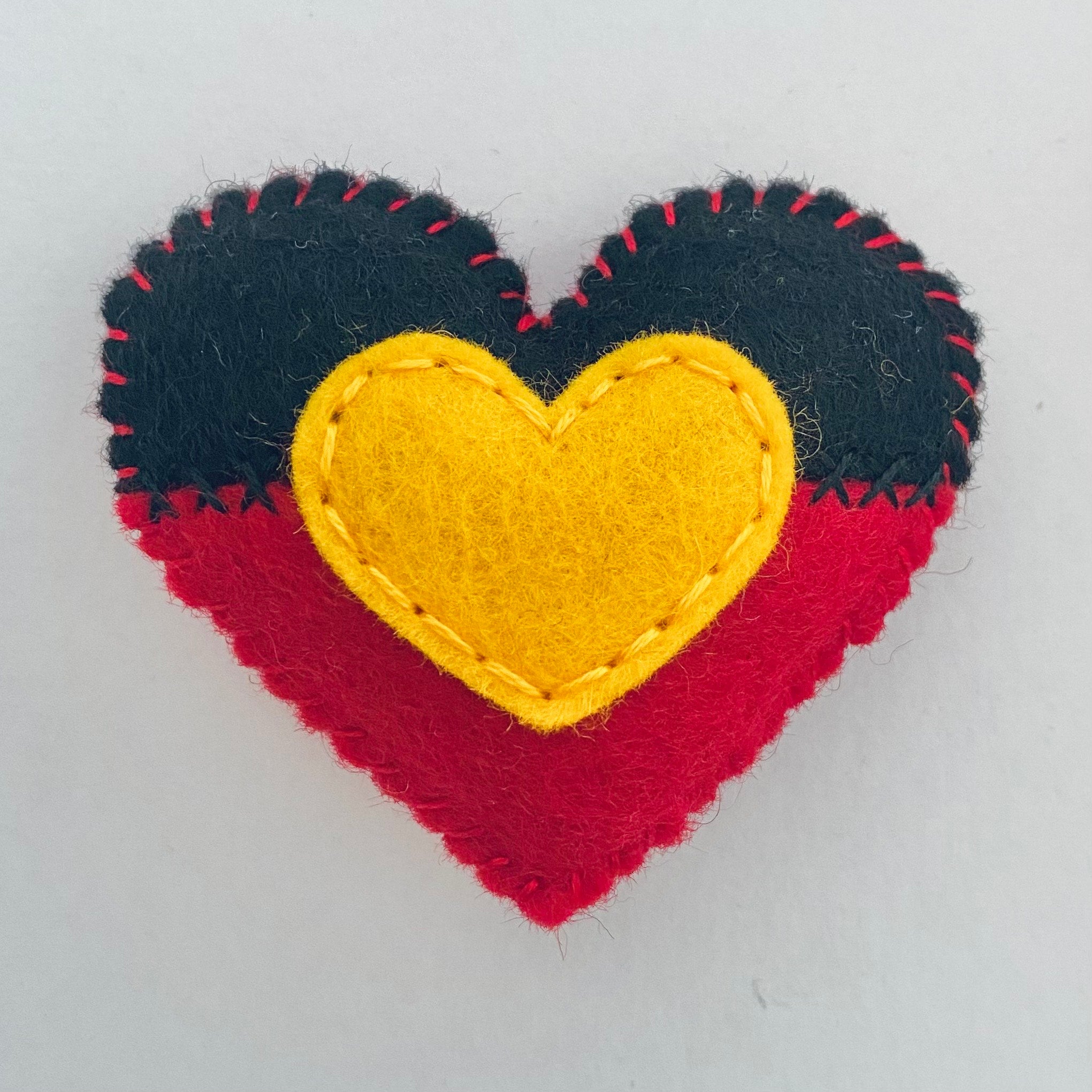 Pocket Heart - Aboriginal Flag