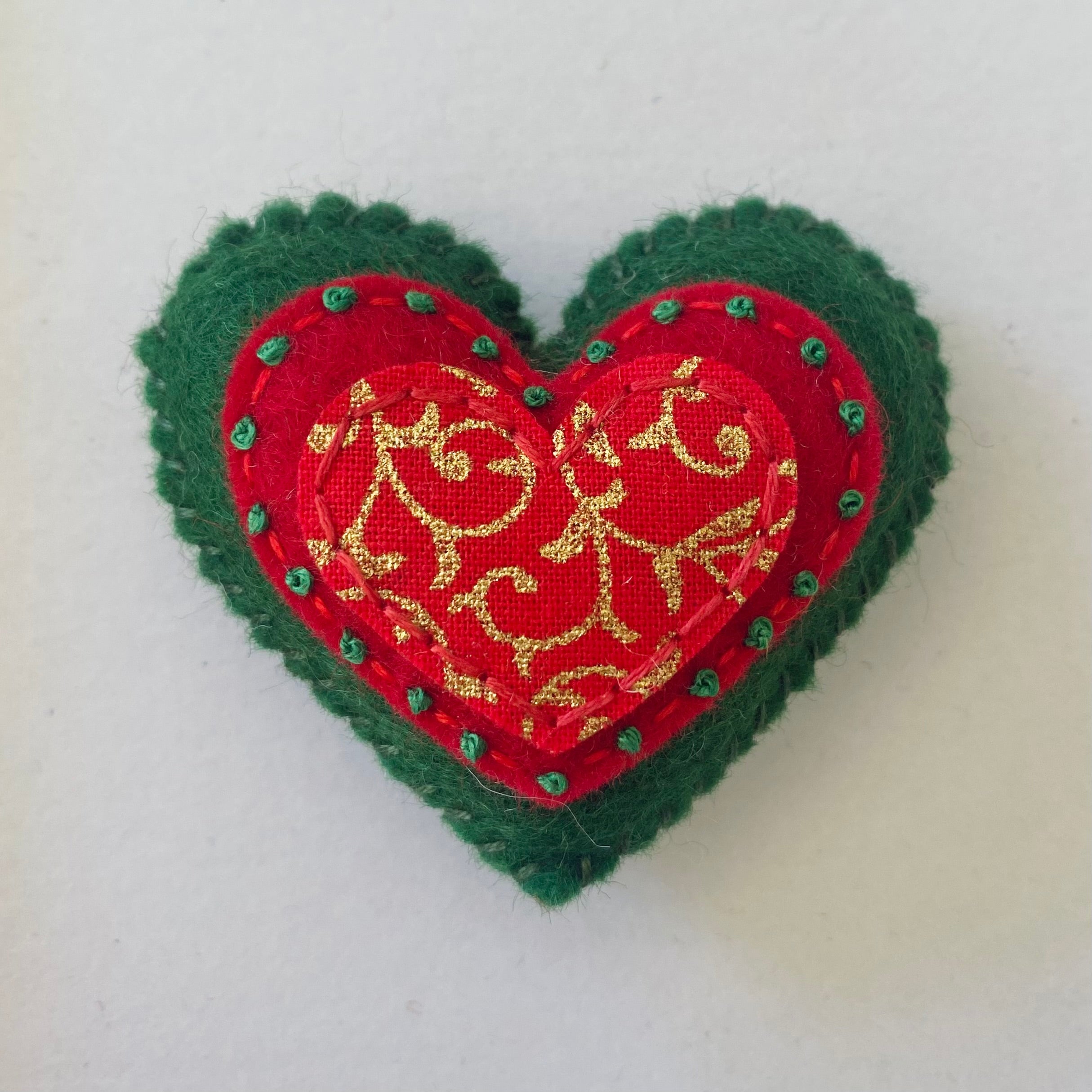 Pocket Heart - Embellished CHRISTMAS