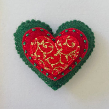 Pocket Heart - Embellished CHRISTMAS
