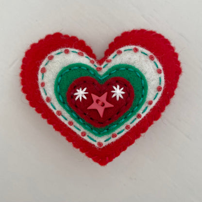 Pocket Heart - Embellished CHRISTMAS