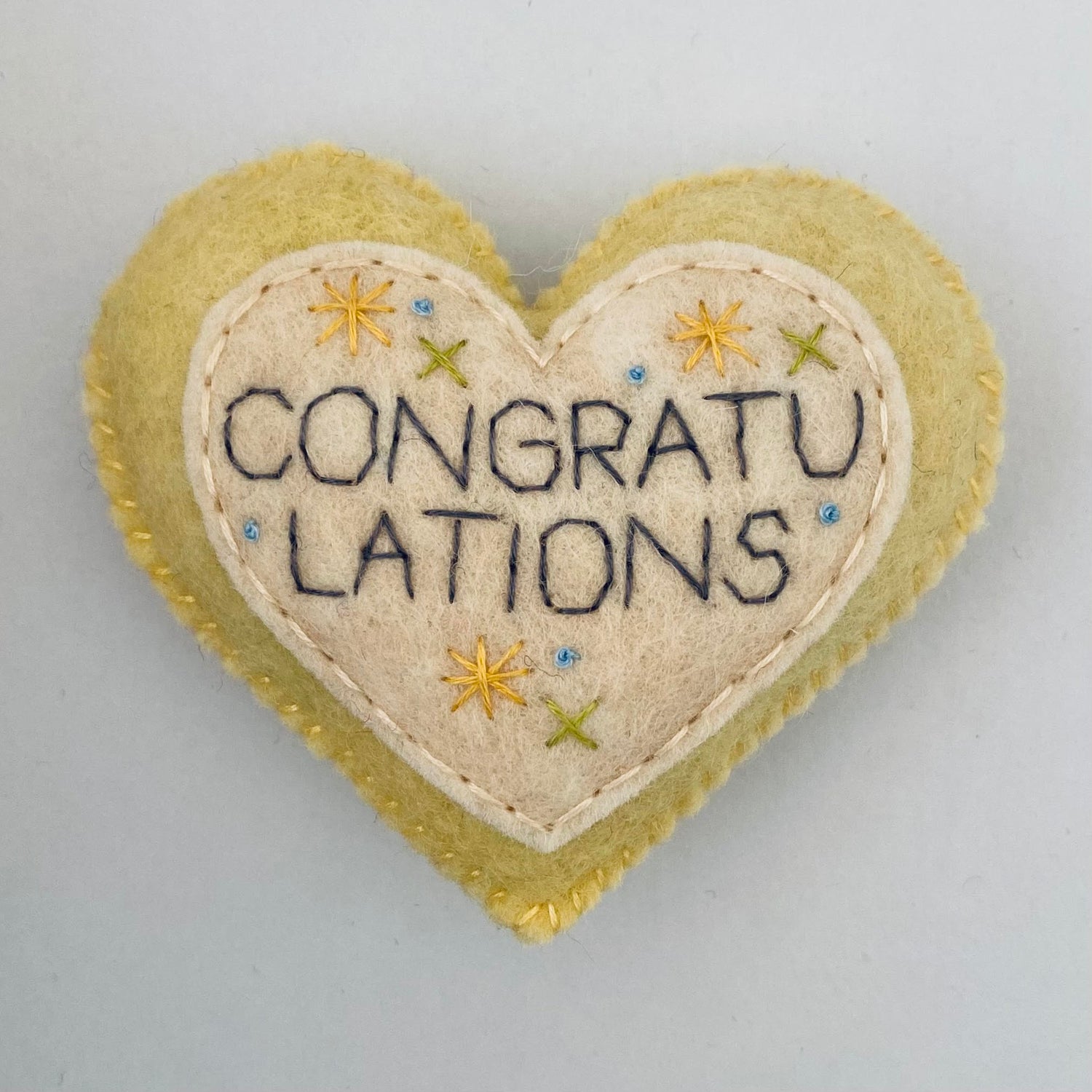 Pocket Heart - CONGRATULATIONS (9cm)