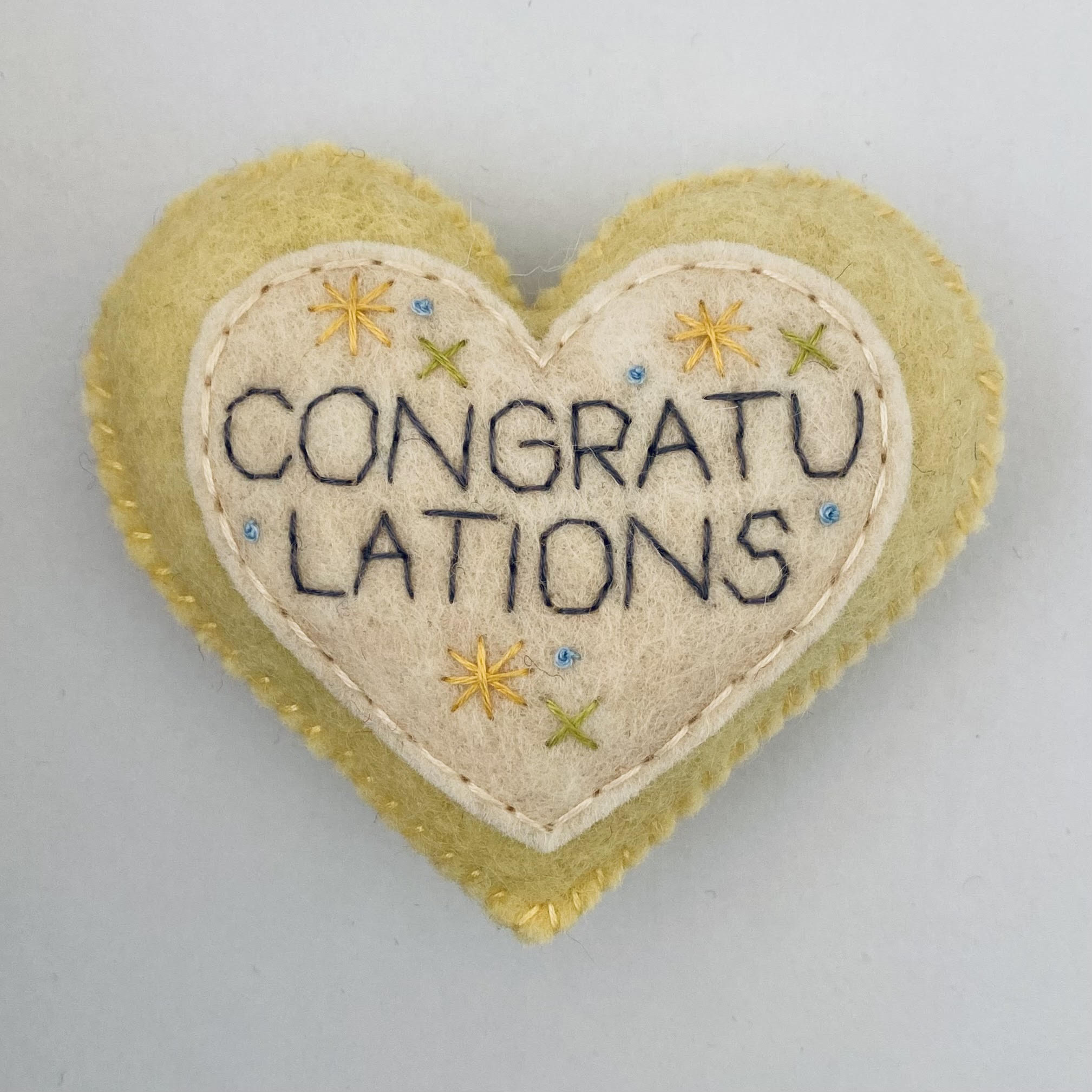 Pocket Heart - CONGRATULATIONS (9cm)