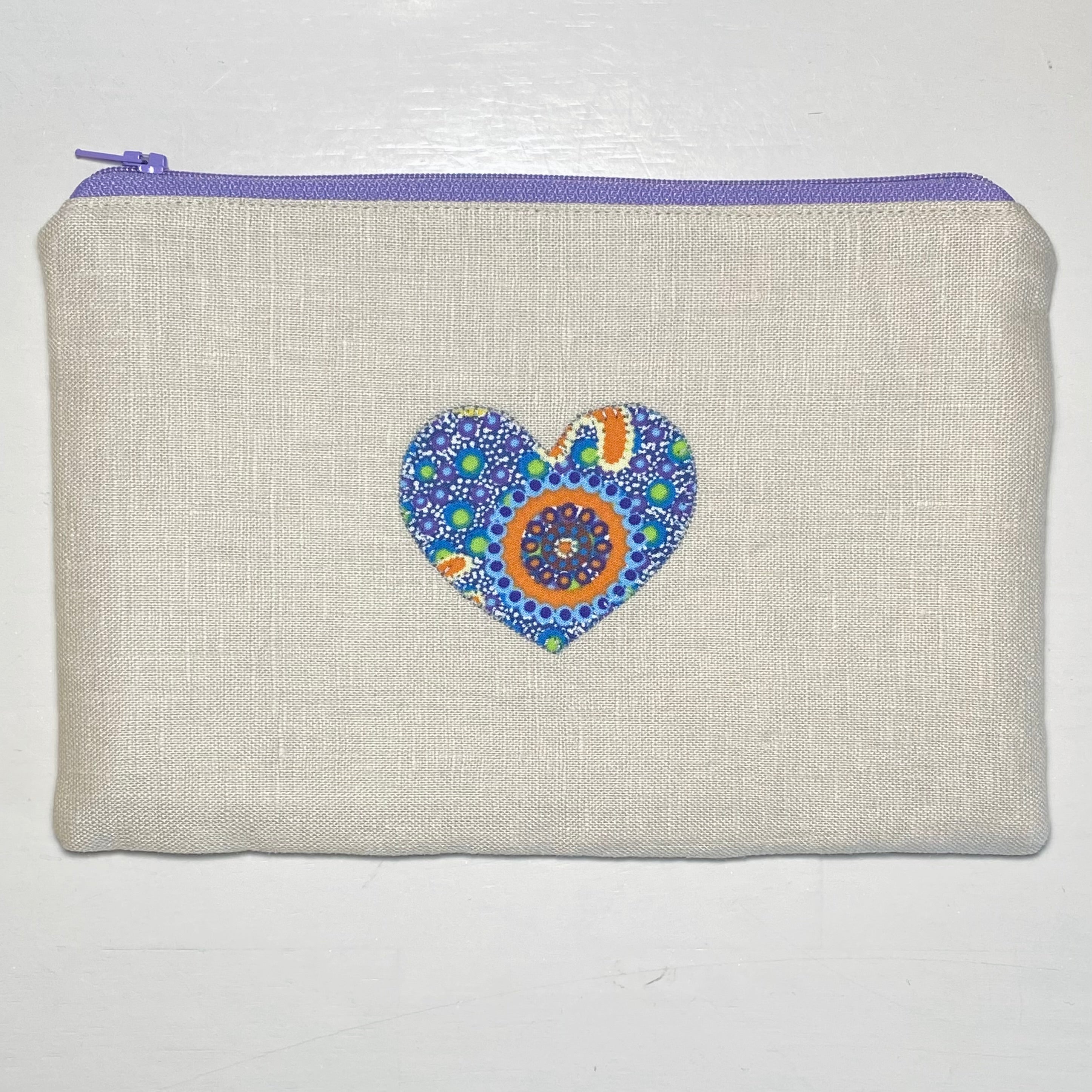 Pouch with Appliqued Heart