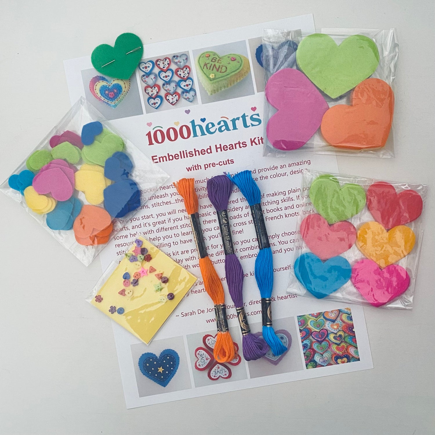 Kit - Embellished Hearts with Pre-Cuts