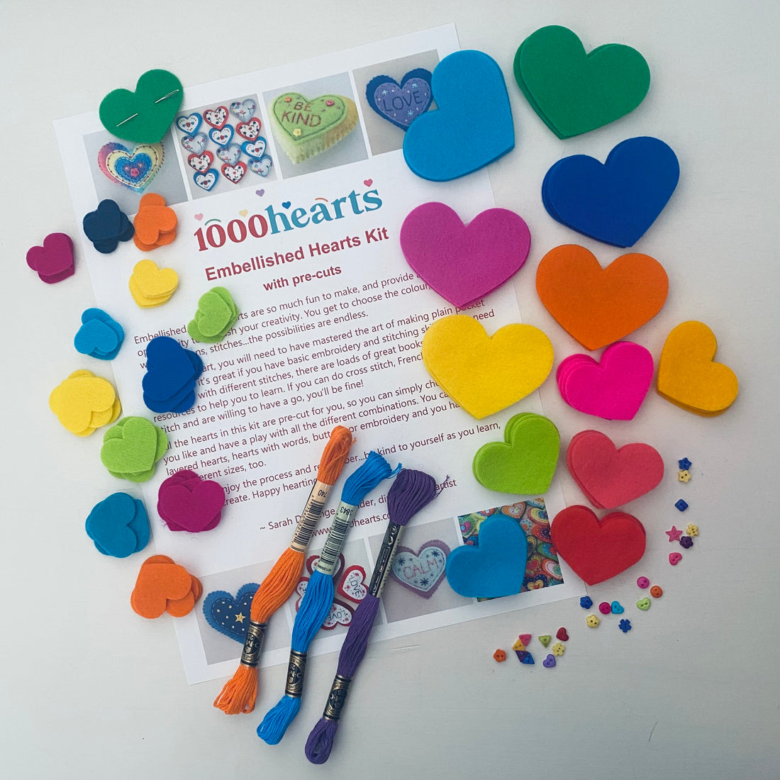Kit - Embellished Hearts with Pre-Cuts