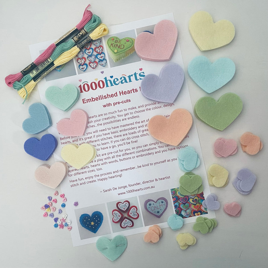 Kit - Embellished Hearts with Pre-Cuts
