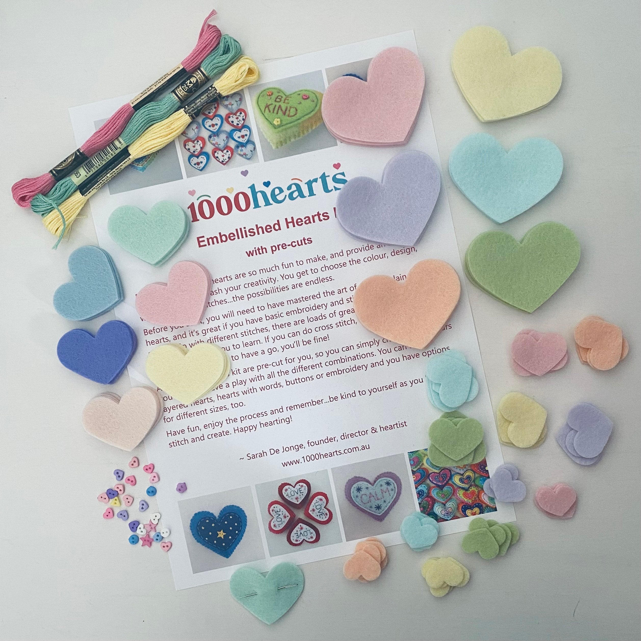 Kit - Embellished Hearts with Pre-Cuts