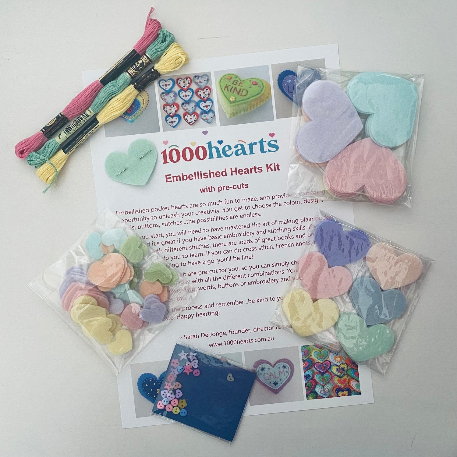 Kit - Embellished Hearts with Pre-Cuts