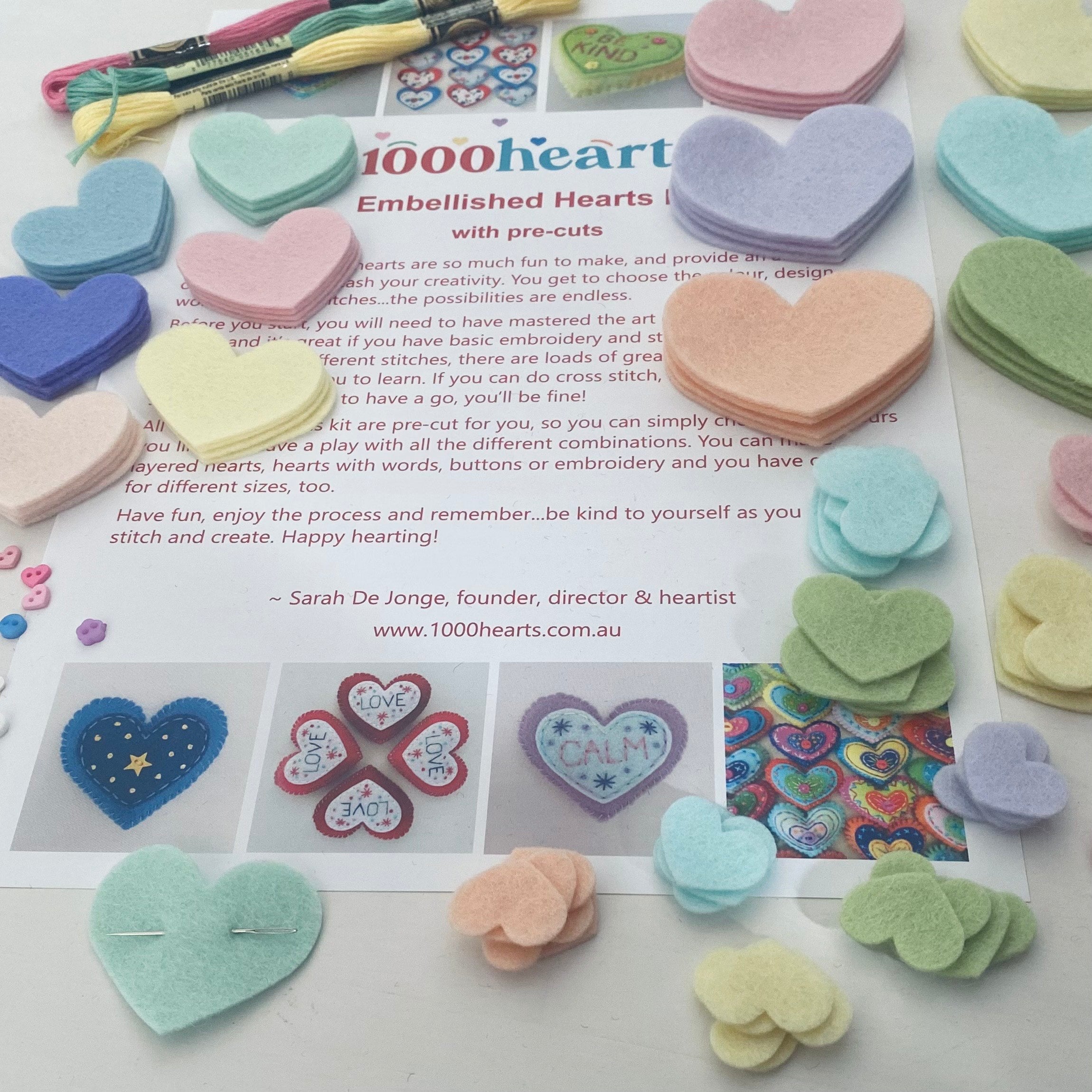 Kit - Embellished Hearts with Pre-Cuts