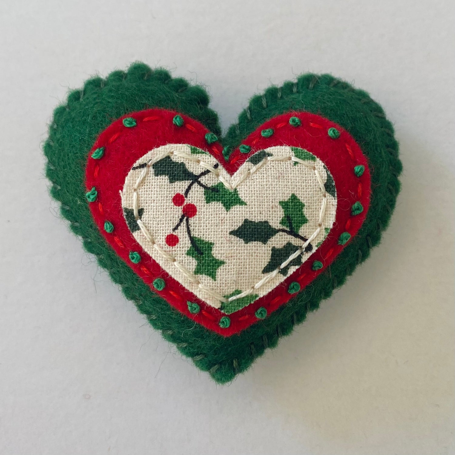 Pocket Heart - Embellished CHRISTMAS