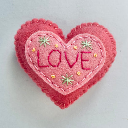 Pocket Heart - Embellished (6cm)