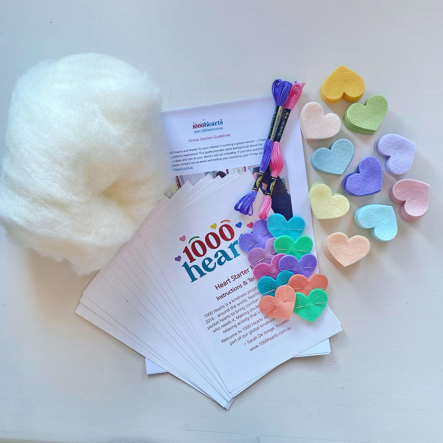 Group Heart-Making Kit with pre-cut hearts