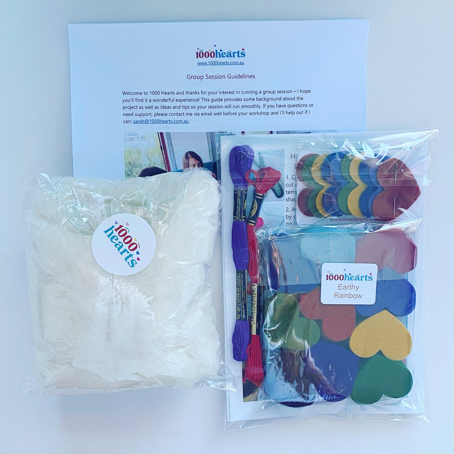 Group Heart-Making Kit with pre-cut hearts