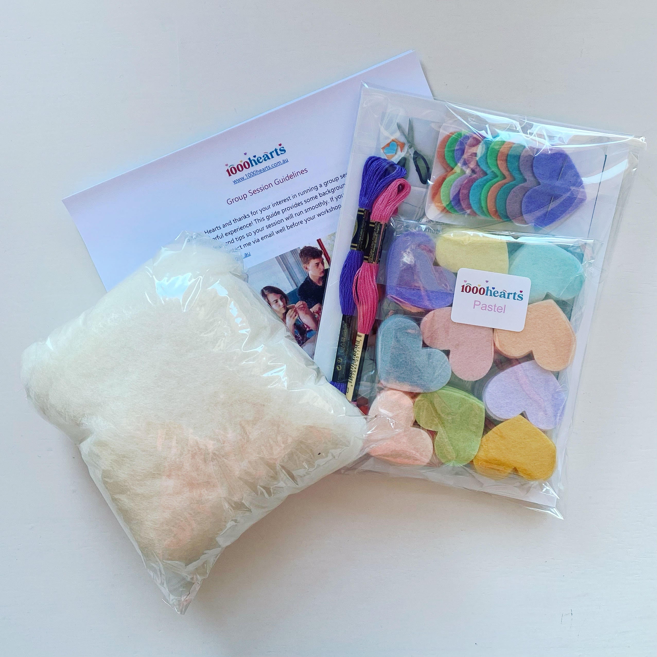 Group Heart-Making Kit with pre-cut hearts