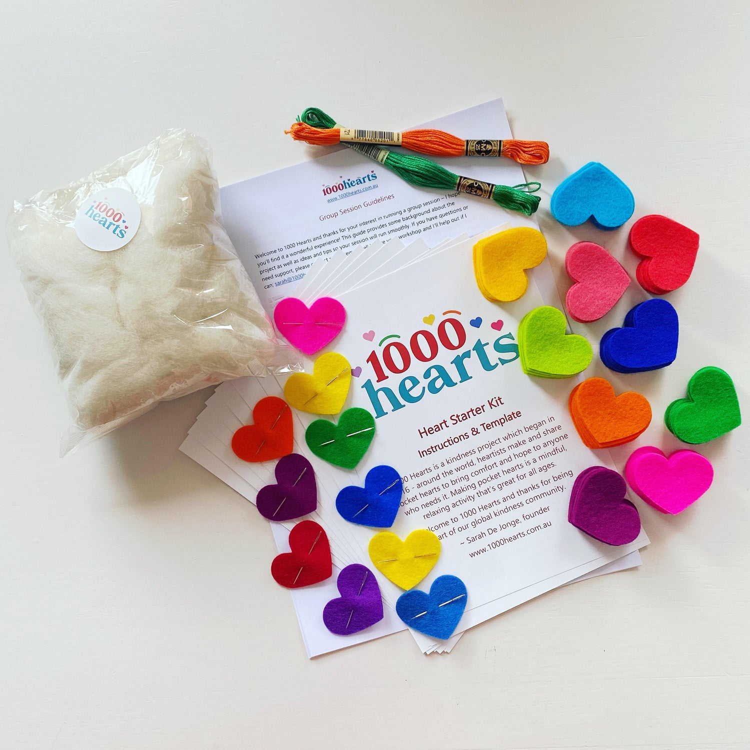 Group Heart-Making Kit with pre-cut hearts