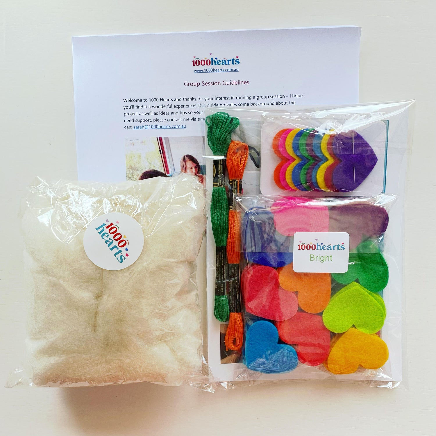 Group Heart-Making Kit with pre-cut hearts