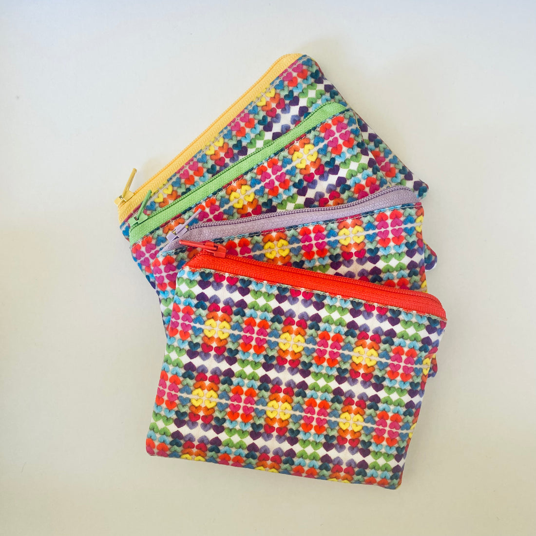 Pouch with Heart Print