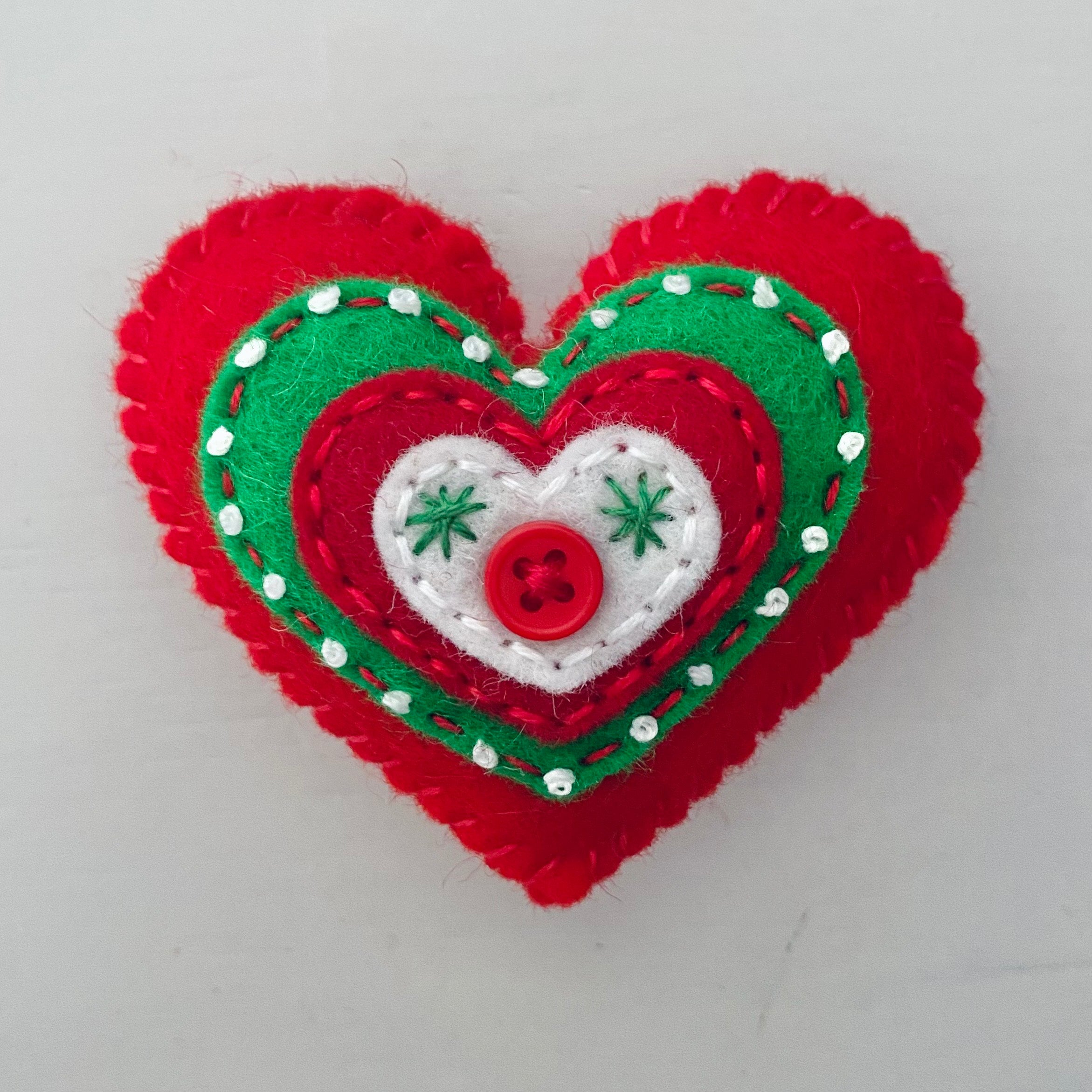 Pocket Heart - Embellished CHRISTMAS