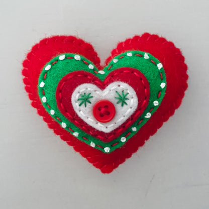 Pocket Heart - Embellished CHRISTMAS
