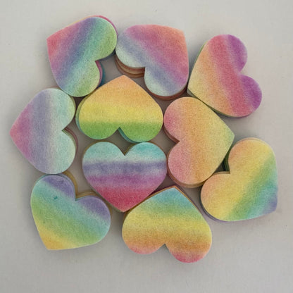 Pre-Cut Hearts (50) - HAND-DYED