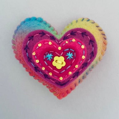 Pocket Heart - Embellished (6cm)