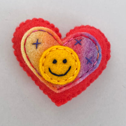 Pocket Heart - Smiley Face (6cm)