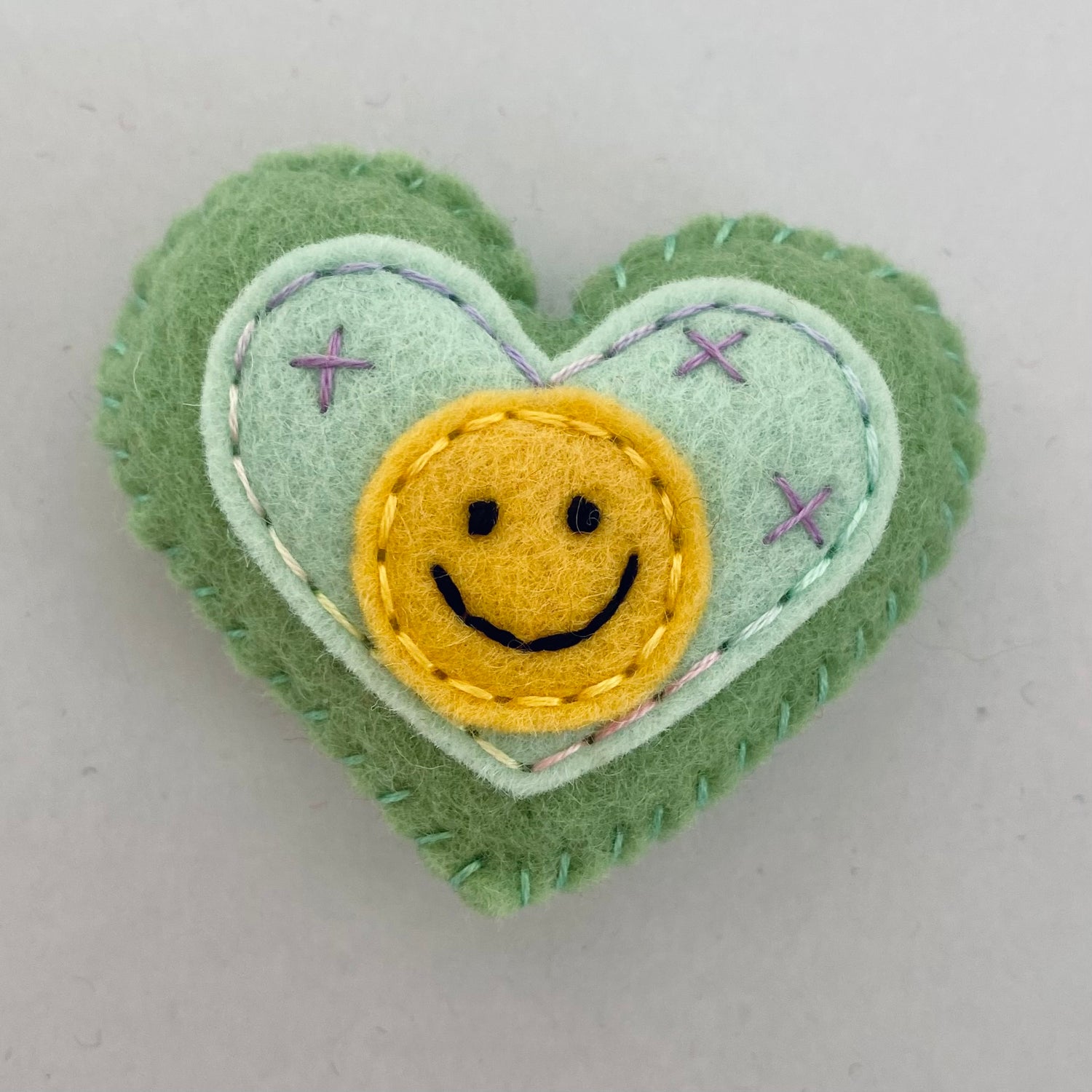 Pocket Heart - Smiley Face (6cm)