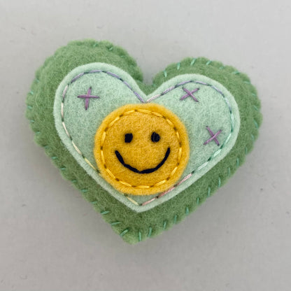 Pocket Heart - Smiley Face (6cm)