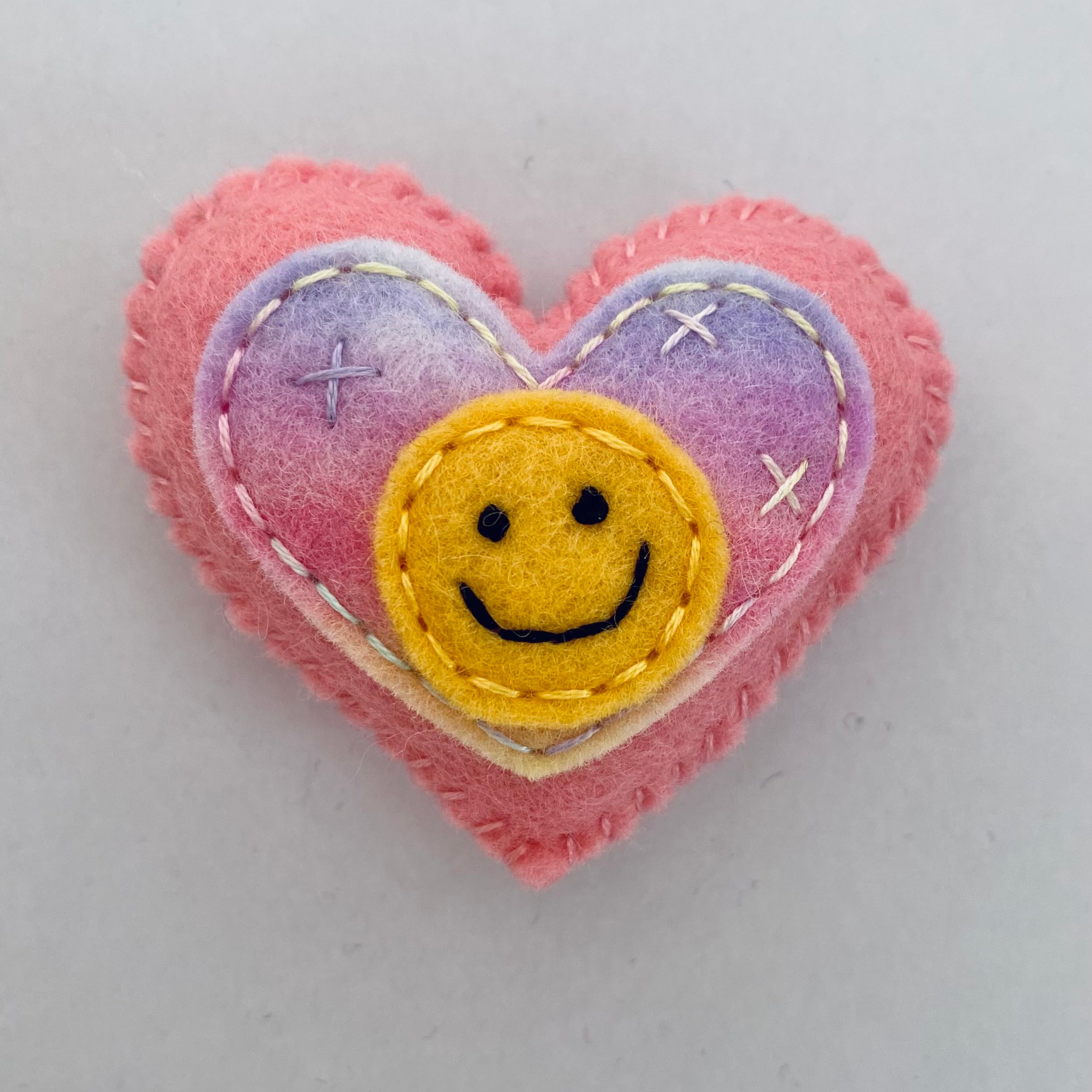 Pocket Heart - Smiley Face (6cm)