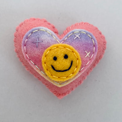Pocket Heart - Smiley Face (6cm)