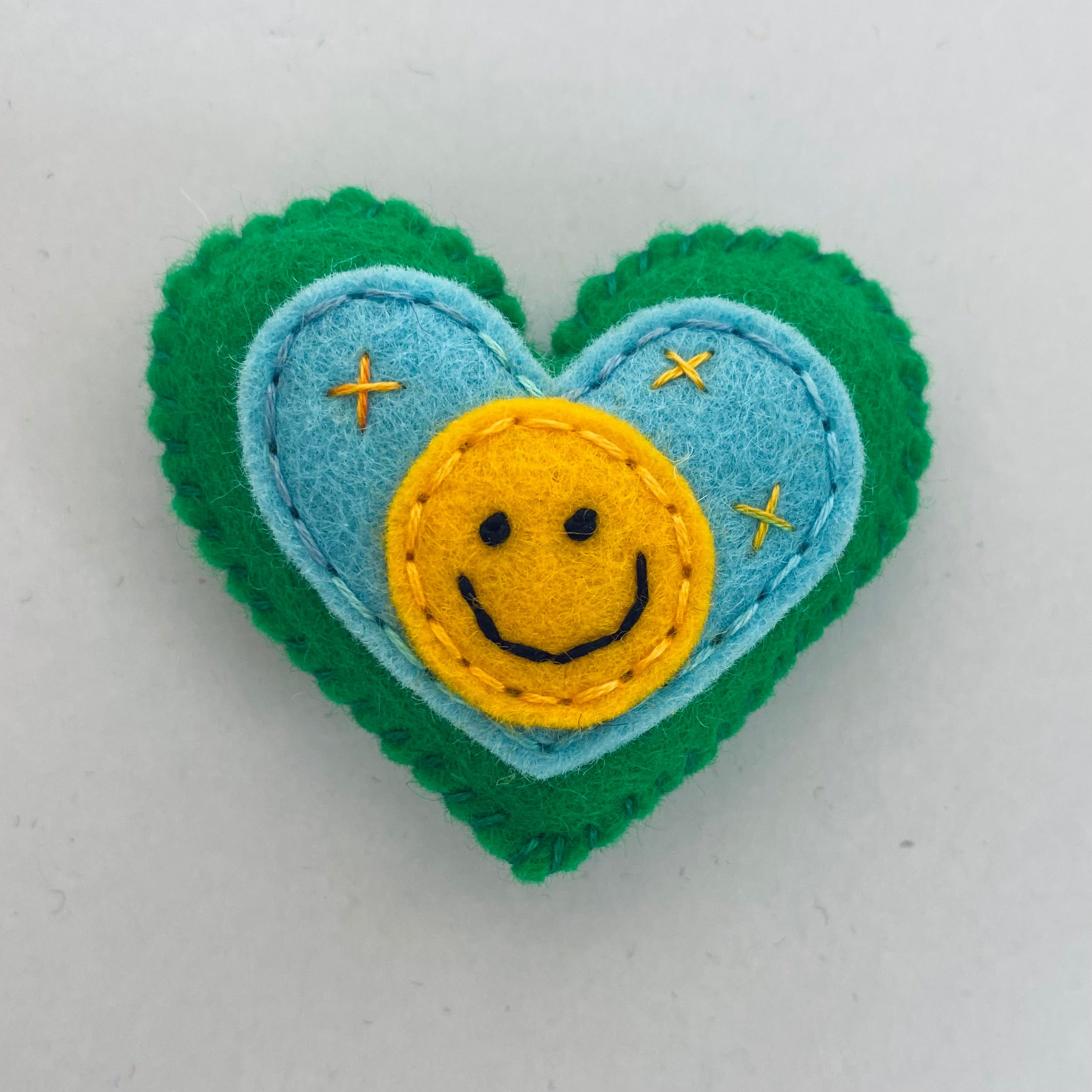 Pocket Heart - Smiley Face (6cm)