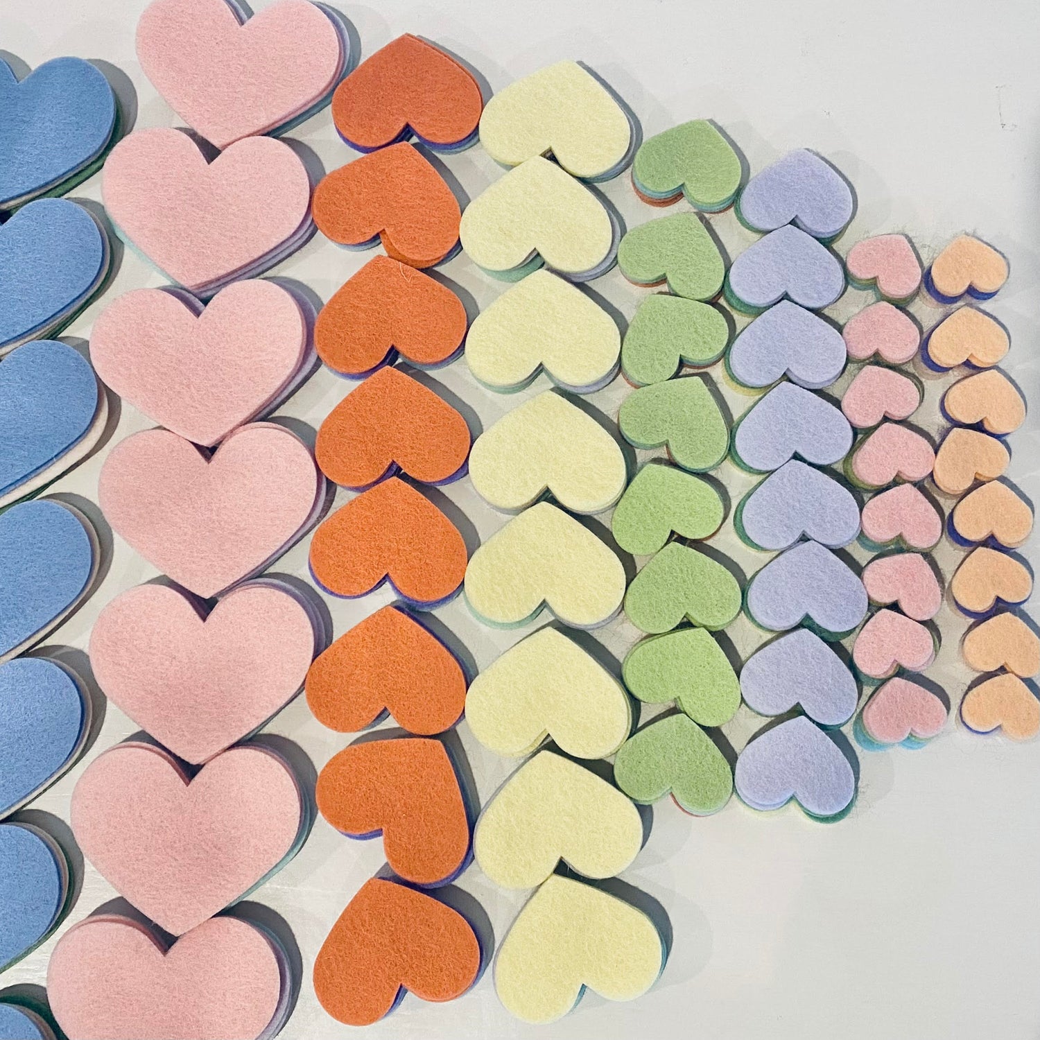 Pre-Cuts for Layered or Multi-Sized Hearts