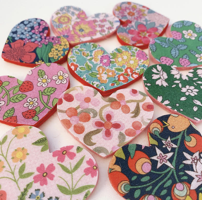 LIBERTY Fabric Pre-Cut Hearts