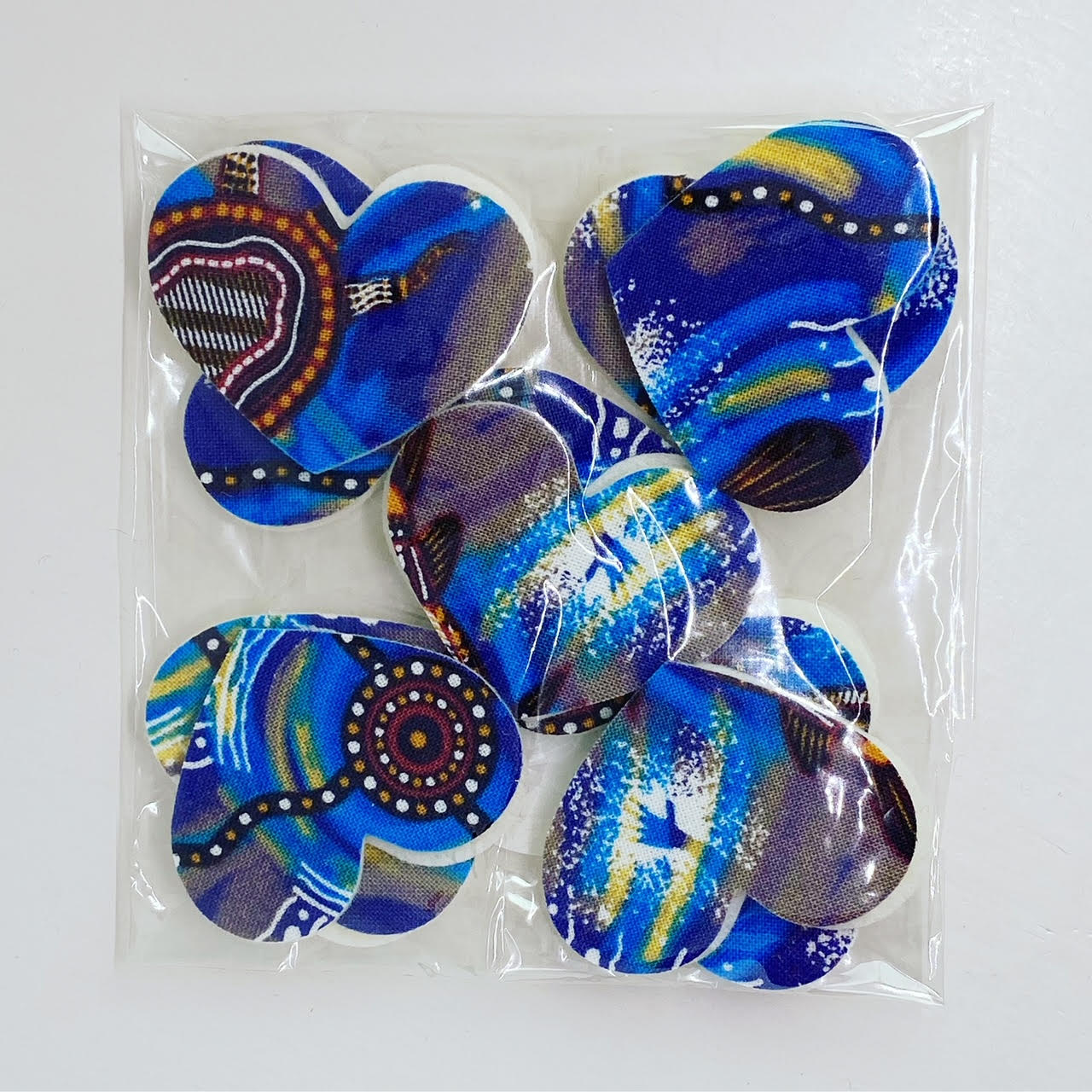 Pre-Cut Hearts - ABORIGINAL ART PRINTS Fabric