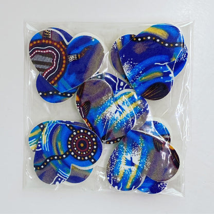 Pre-Cut Hearts - ABORIGINAL ART PRINTS Fabric