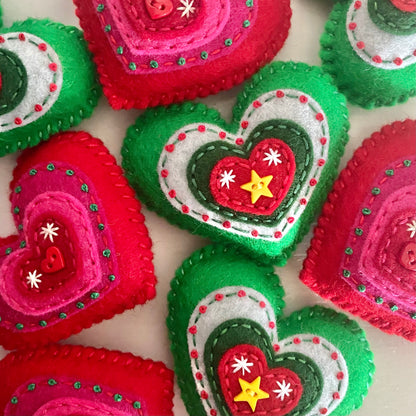 Pocket Heart - Embellished CHRISTMAS