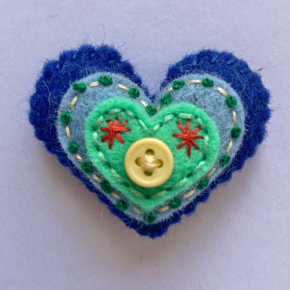 Pocket Heart - Embellished (4.5cm)