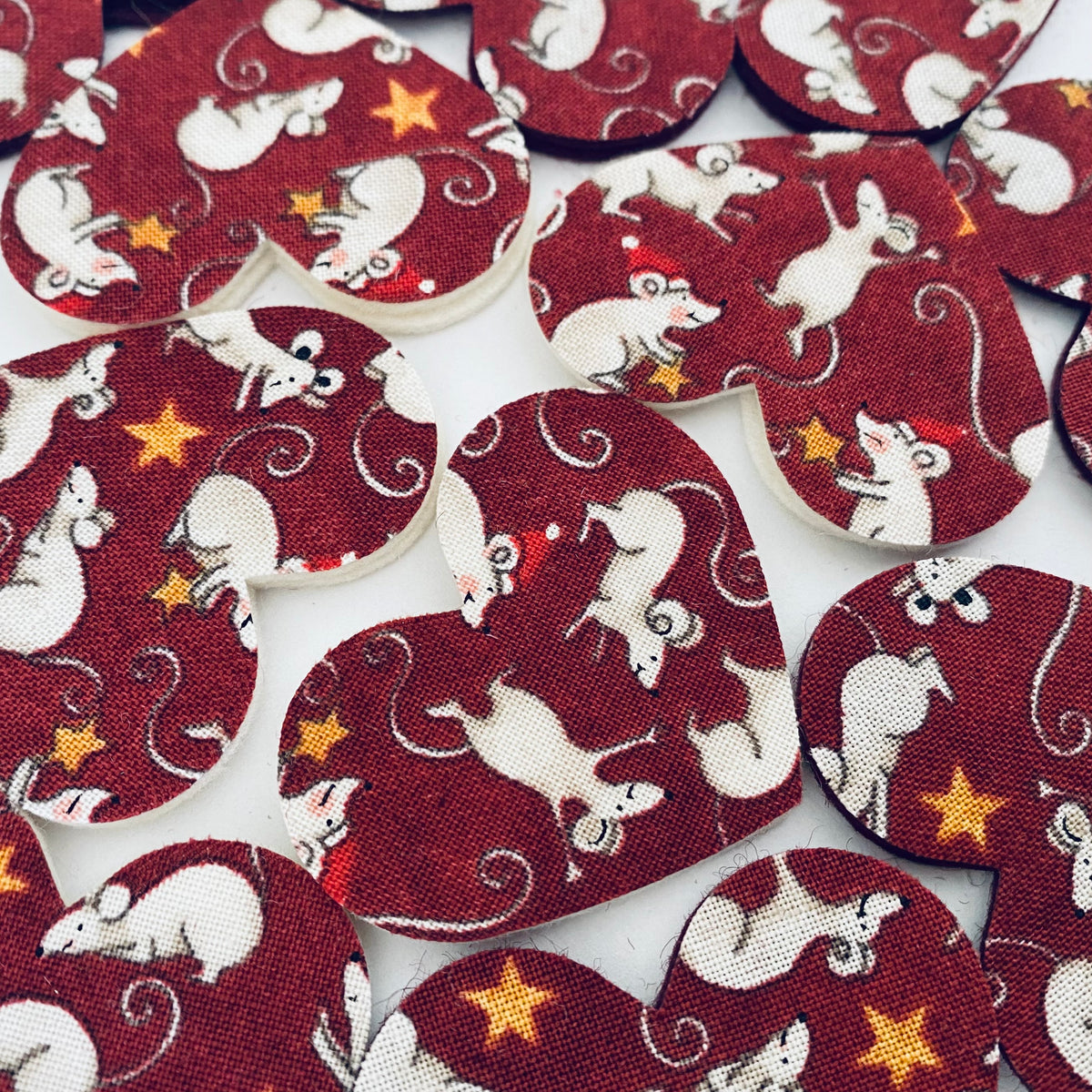 Pre-Cut Hearts - Fabric (Various)