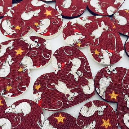 Pre-Cut Hearts - Fabric (Various)