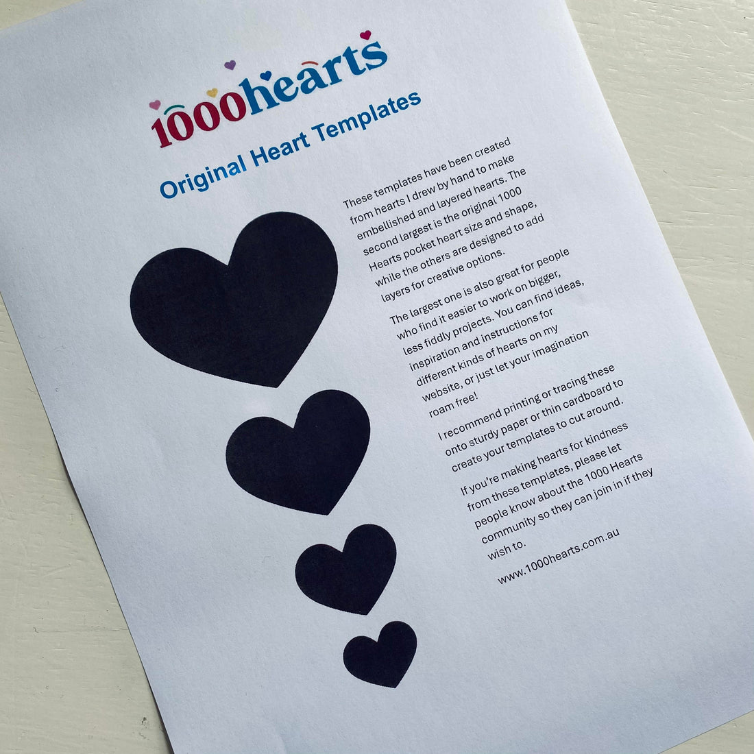 Original Heart Templates - PDF